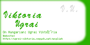 viktoria ugrai business card